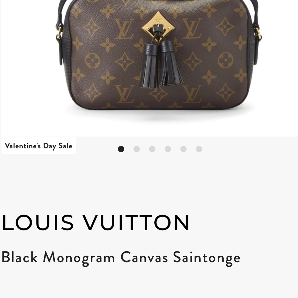 Louis Vuitton Black Monogram Canvas Saintonge LIKE NEW